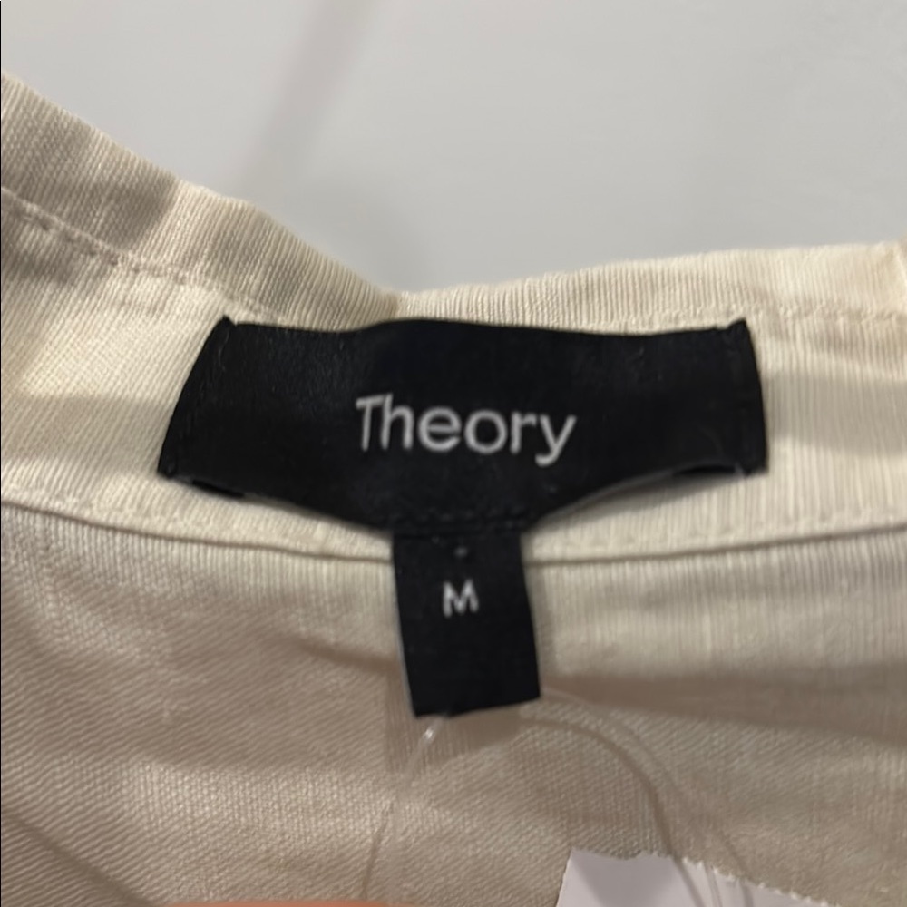 NWT Theory women’s button linen Shirt - Picture 2 of 4